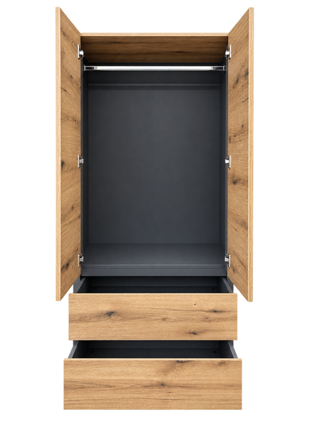 Dulap Combo 1000х2000х600 Gri grafit/Stejar 10622 фото