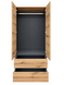 Dulap Combo 1000х2000х600 Gri grafit/Stejar 10622 фото 3