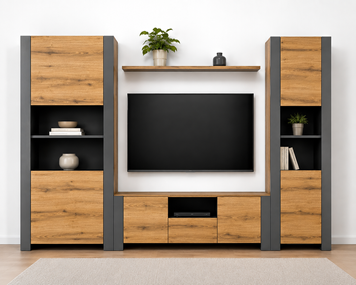 Living Combo gri grafit / stejar 00491 фото