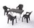 Комплект складного стола Rattan темно-коричневый+4 стула Babel ID999MARKET_6706348 фото