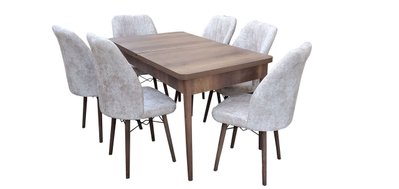 Комплект Kum стол barok + 6 стульев Sandalye instiniya 01 ID999MARKET_6783475 фото
