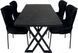 Set masa Zebra 84x160 black marble + 4 scaune Lord luna V20 12233 фото 2