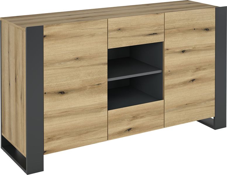 Comoda Combo 1400x788x421 Gri grafit/Stejar 0006 фото