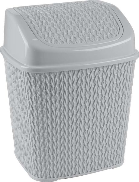 Корзина для мусора CK-017 knit design 6.5л серый 1865 фото