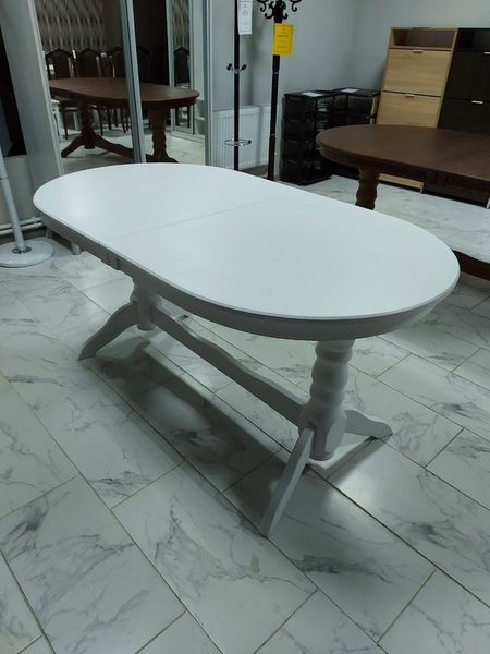 Стол раздвижной Aurora 1.6m x 0.9m + 2x0.4m белый 1818 фото