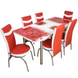 Комплект Келебек ɪɪ 242 + 6 стульев merchan красные ID999MARKET_6247870 фото 2