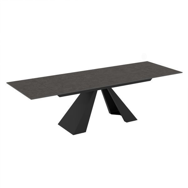 Masa extensibila Monza 90x180/220/260 blat piatra sinterizata graphite 1506 фото