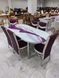 Комплект овальный 840 + 6 стульев Merchan фиолетовые с белым ID999MARKET_6401499 фото 1