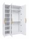Dulap Flex 1500x2380x560 alb cu usa oglinda pe mijloc 65041 фото 2