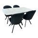Set masa extensibila Filis 90x145x185 marmo + 4 scaune Barka anka 23 14263 фото