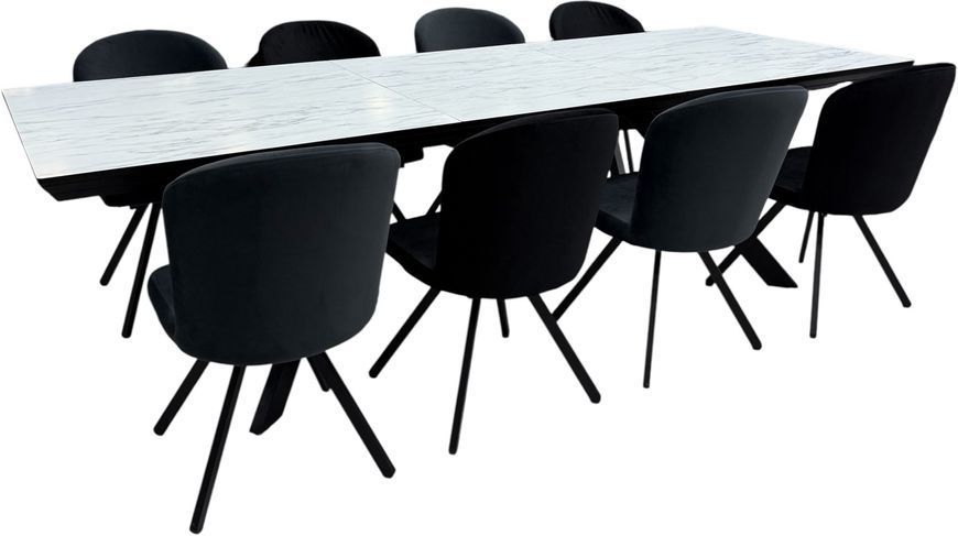 Set Masa extensibila Corin 100x200/278 marmo + 8 scaune Barka anka 23 14262 фото