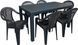 Set masa Rattan 80x140 cafenie + 6 scaune CT 010R cafenii 07152 фото