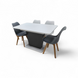 Set masa extensibila Lali sencron white + 4 scaune 7053 121514 фото 1