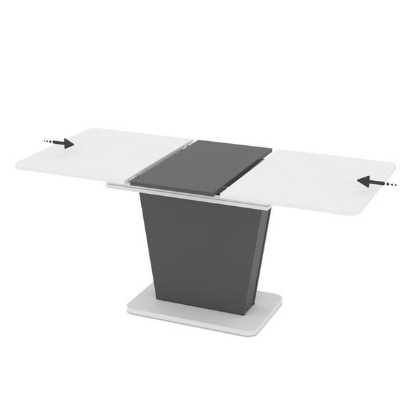 Masa extensibila Lali 75x120/160 senkron white-anthracite 1540 фото