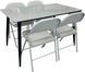 Set masa DT 2133 white + 4 scaune M01 albe 121417 фото 1