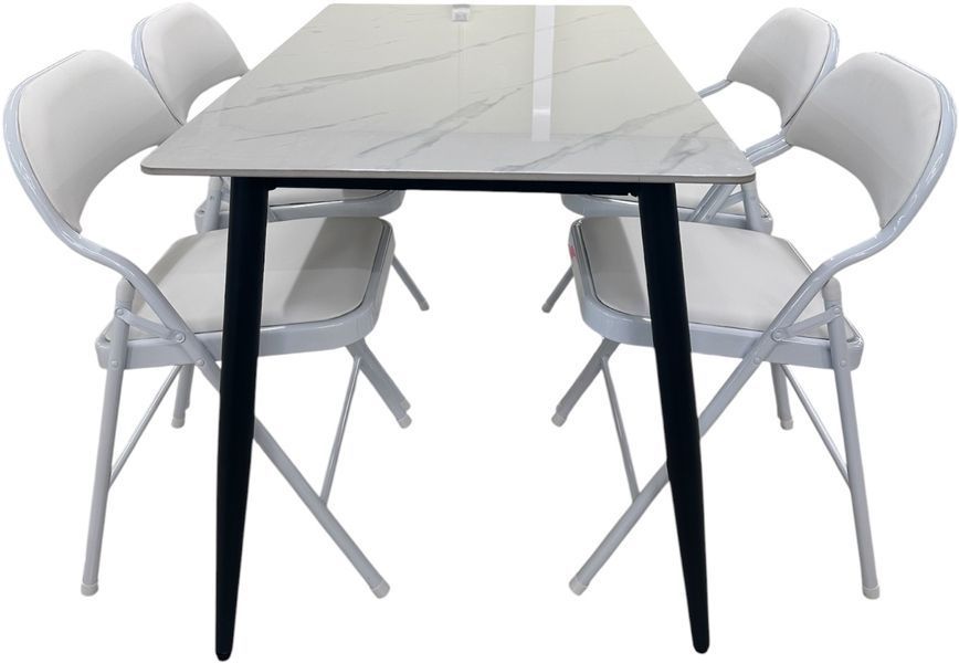 Set masa DT 2133 white + 4 scaune M01 albe 121417 фото