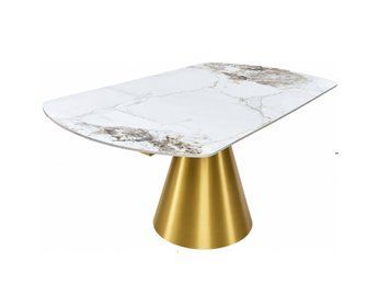 Masa extensibila Orvia 90x150/150x150 Gold piatra sinterizata frost 1566 фото