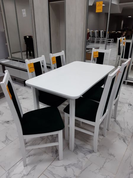 Комплект стол раздвижной Max 4 + 6 стульев Bos 14 белых 23x ID999MARKET_6467319 фото