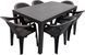 Set masa Rattan 80x140 cafenie + 6 scaune Koko cafenii 07151 фото